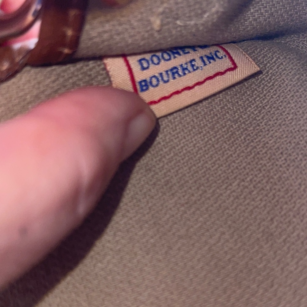 Dooney & Bourke Cream, Blue and Brown Pouch by Dooney & Bourke Pouch Wristlet - Picture 9 of 9
